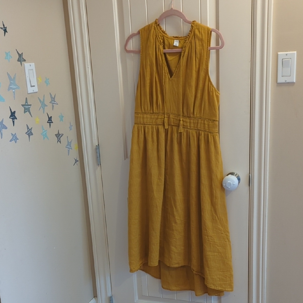 Yellow Sleeveless Women's Dress